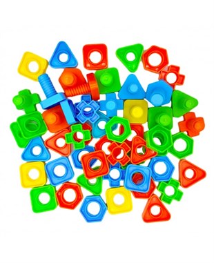 Plastik Lego ve Blok SetleriKMHH83354 Parça Civata Somun Blok Seti