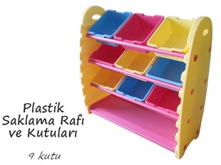 plastik saklama rafı ve kutuları | www.kreşmarketi.comKreş KitaplıkKMBT150Plastik Saklama Rafı Ve Kutuları